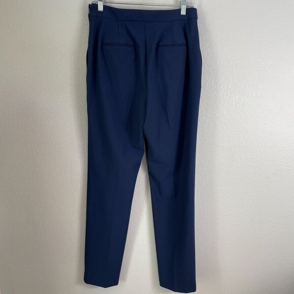 Ann Taylor Womens 8 Side Zip Ankle Pant Blue Slim Fit Career Business - Picture 2 of 9